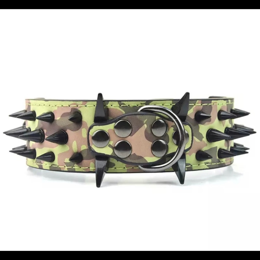 Dog collar with spikes